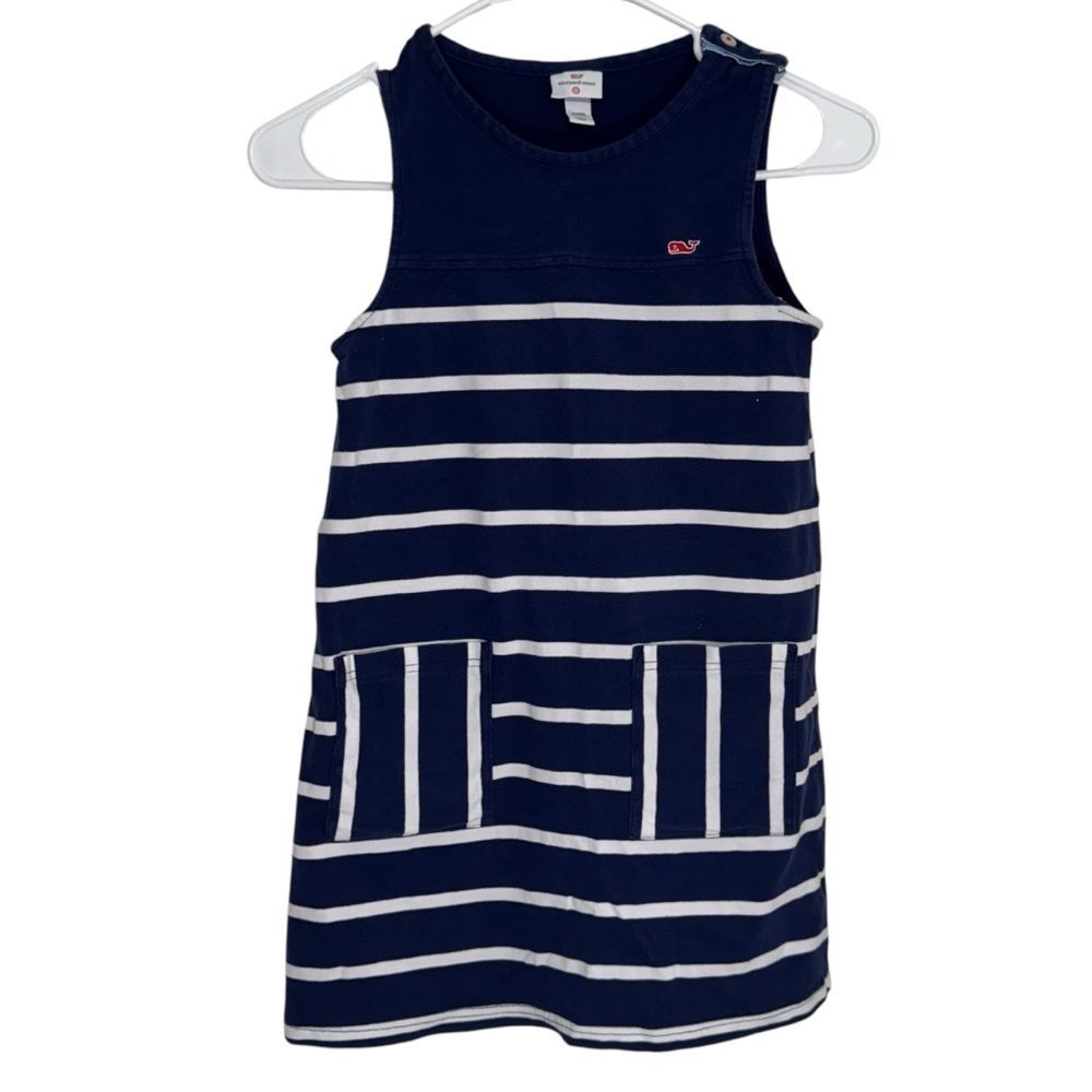 Vineyard Vines Navy Striped Sleeveless Dress